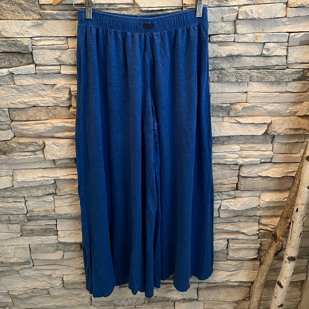 Rare Sold Out Lunya Linen Knit Wide Leg Pant Sail Cerulean Blue Small
